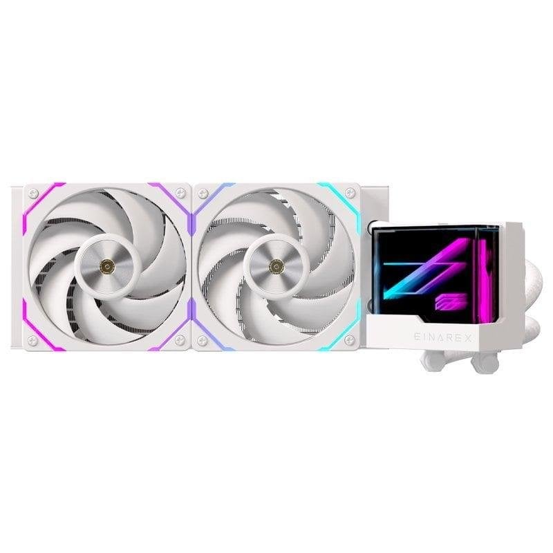 Refroidissement liquide Einarex EXWC-VX-1240R-W 240mm 2 ventilateurs RGB miroir infini blanc
