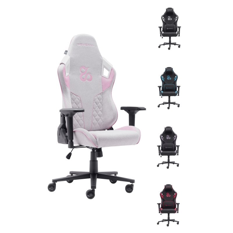 Newskill Takamikura V2 Silla Gaming Tela Transpirable Reclinable 180°con Reposabrazos 4D Rosa