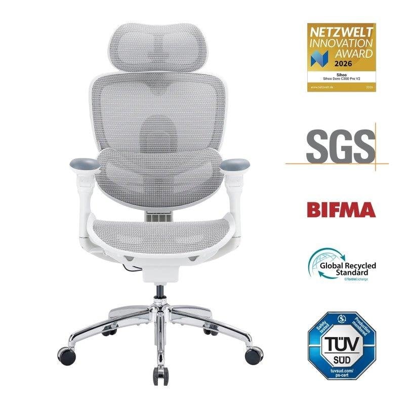 Chaise ergonomique Sihoo Doro C300 Pro V2 Soutien lombaire adaptatif Maille respirante