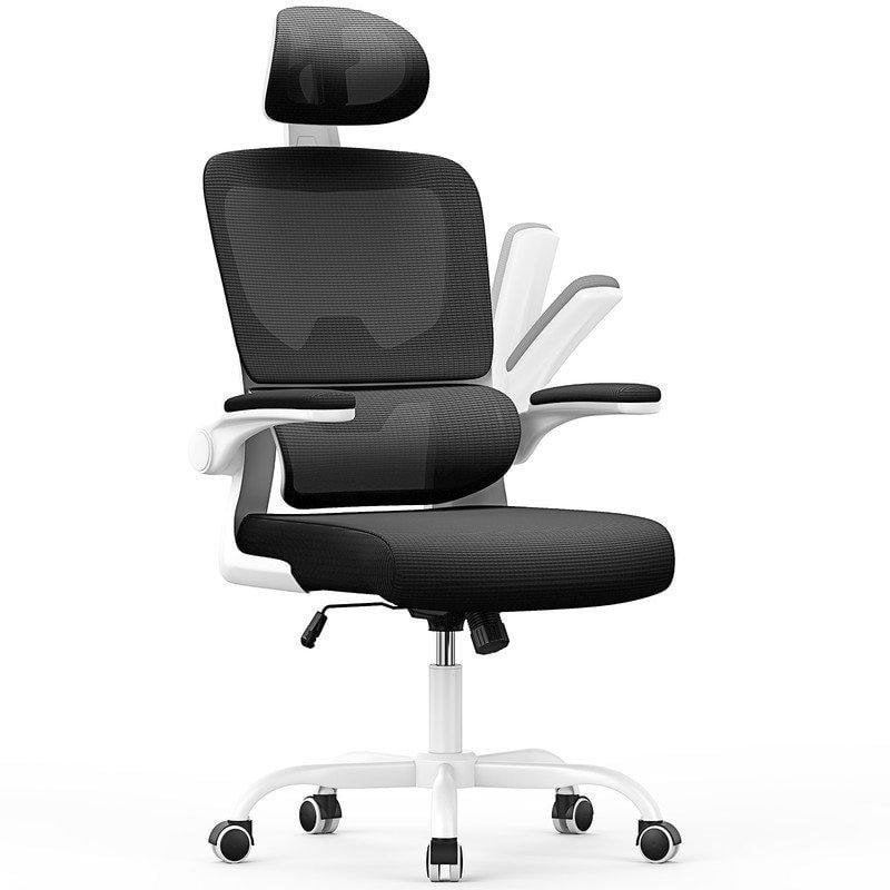 Naspaluro ergonomischer Bürostuhl mit klappbaren Armlehnen, Lendenstütze und verstellbarer Rückenlehne