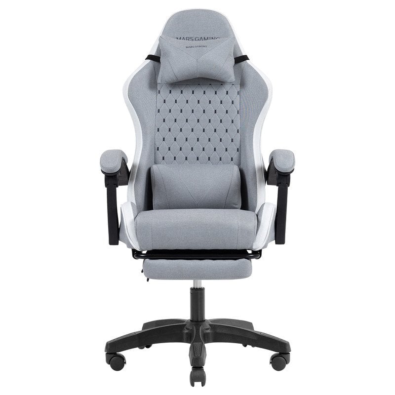 Mars Gaming Mgc-x Silla Gaming Ergonómica Tejido Transpirable Cojín Cervical Y Lumbar Blanco