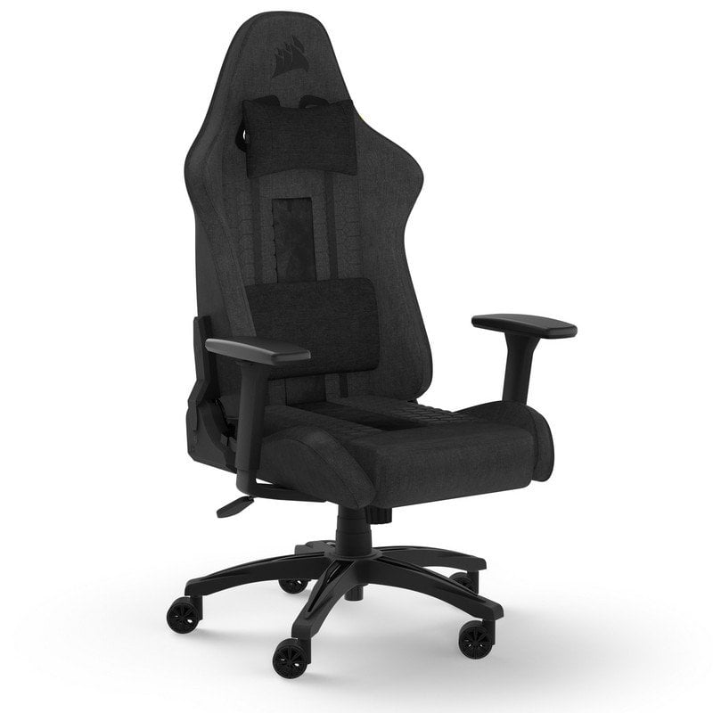 Corsair TC100 RELAXED v2 Fabric Silla Gaming con Cojín y Almohada Cervical Gris/Negra