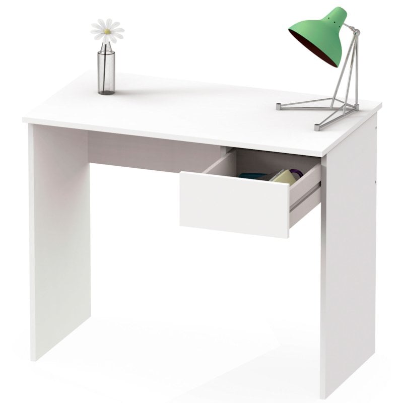 Briebe Bri-3541 Nova Computer Desk with 1 Drawer, 75x90x50cm, White