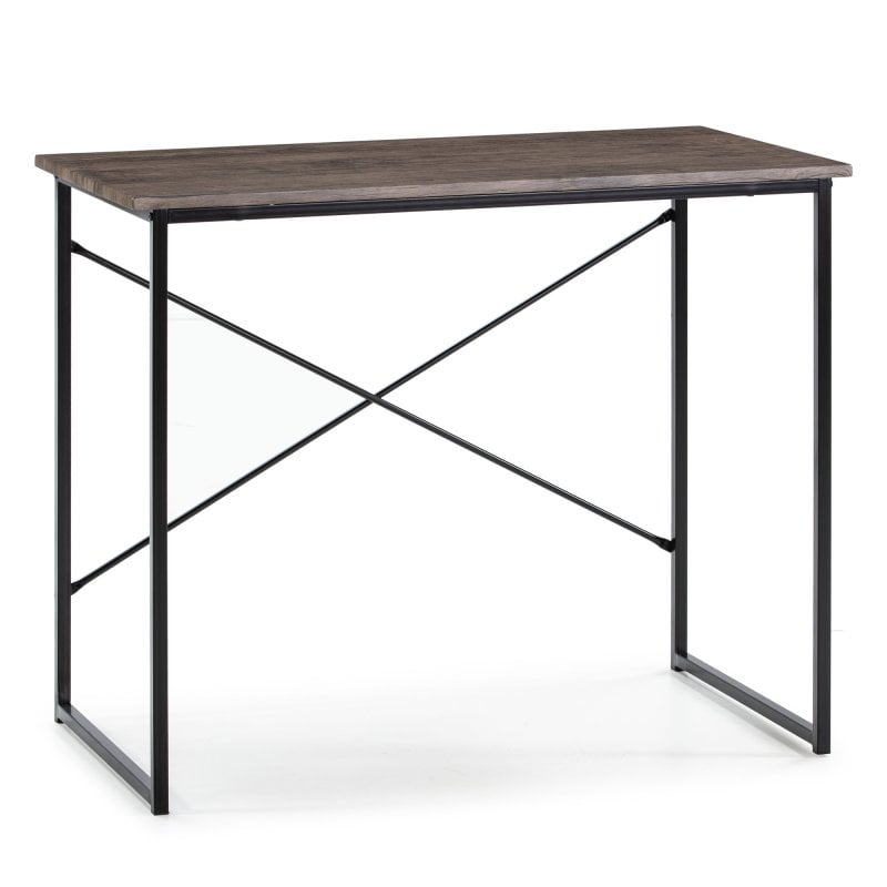 VS Venta-Stock Cáceres Bürotisch 90x50x74cm Eiche/Schwarz