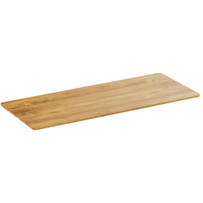 Kimex Schreibtischplatte mit abgerundeten Kanten 180 X 75 Cm, helles rustikales Holz