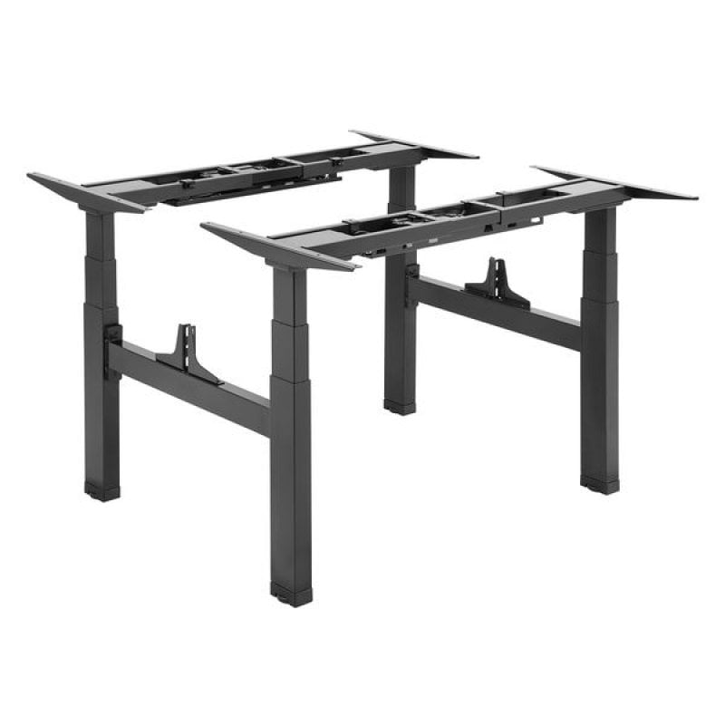 Kimex structure double de bureau motorisée réglable en hauteur 62-128 cm noire