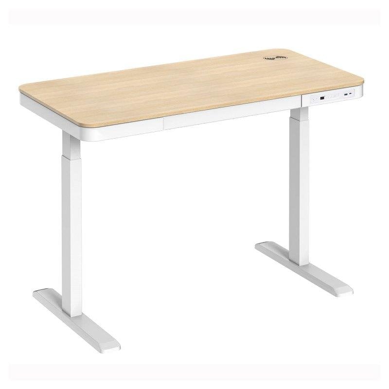 Kimex Motorised Desk 118x60 cm White with Drawer and Wireless Charger