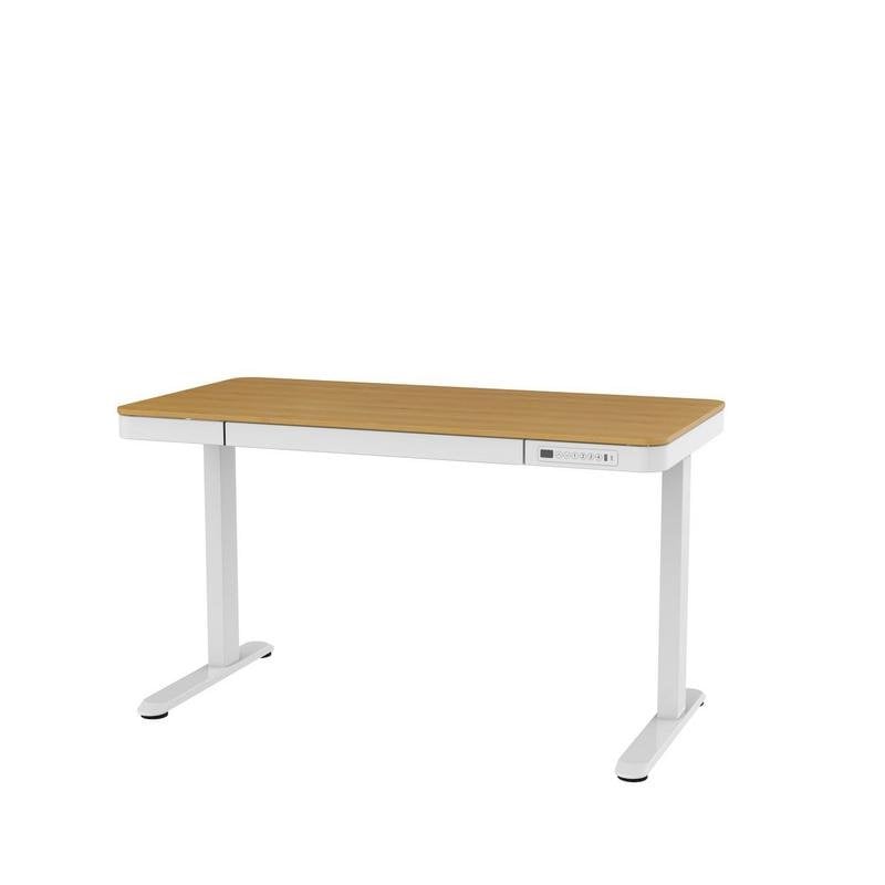 Activejet ET119W-C elektrisch höhenverstellbarer Schreibtisch 140x70 cm Weiß Eiche