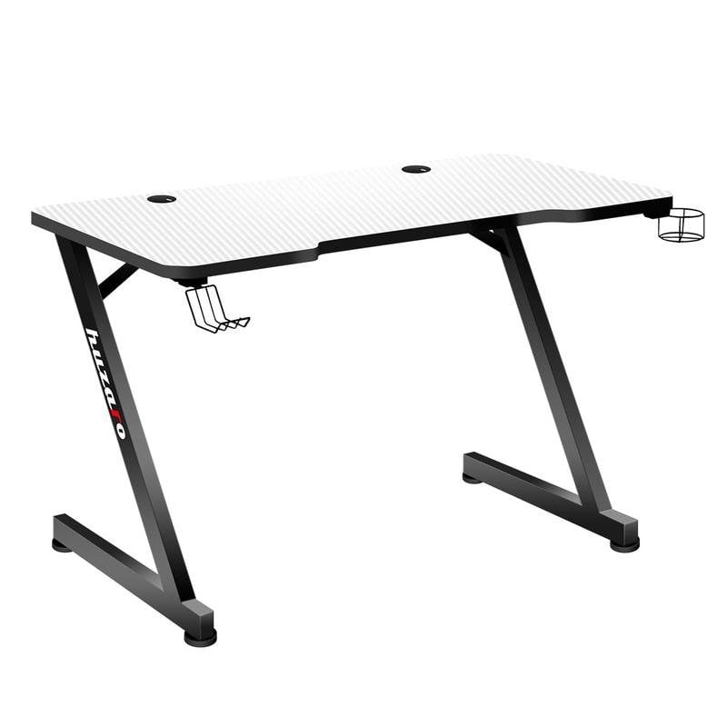 Secretária gaming retangular Huzaro Hero 2.5 1200x600mm alumínio fibra de carbono