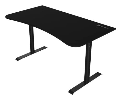Arozzi Arena Medium gaming desk, 140cm, MDF and microfibre, black, cable routing