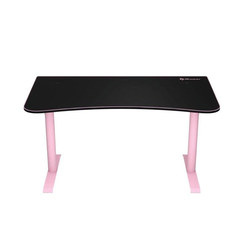 Arozzi Arena Medium 140x75.5 cm gaming desk with pink steel frame and mousepad