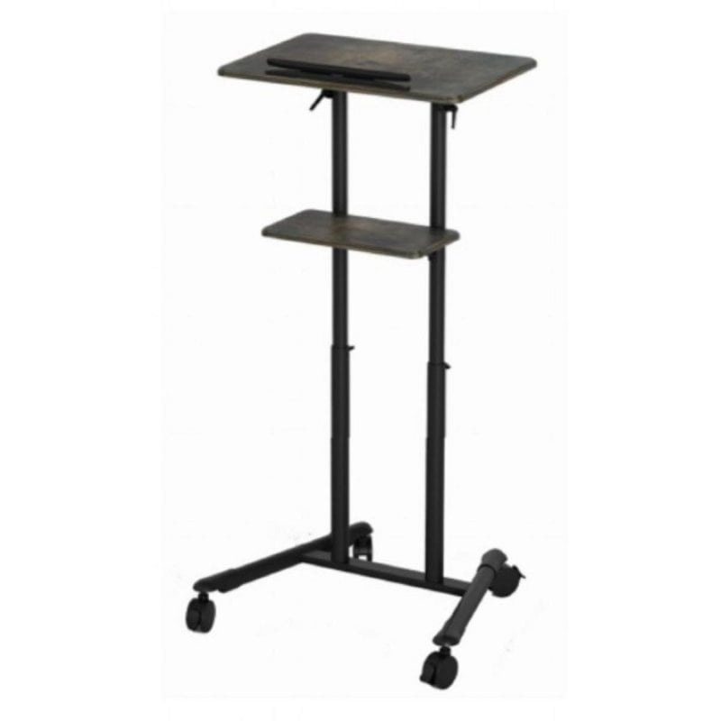 Gembird TVS-DESK-01-BK mobile lectern, height-adjustable, 20kg, MDF top, castors, black