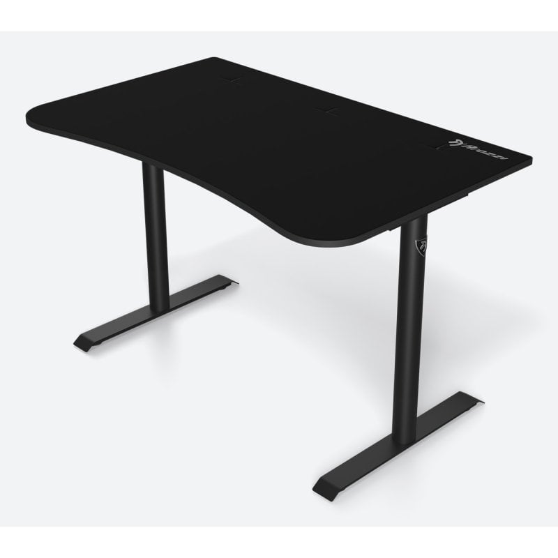 Scrivania da gioco Arozzi Arena Small 114cm, MDF, acciaio, passacavi, microfibra nera