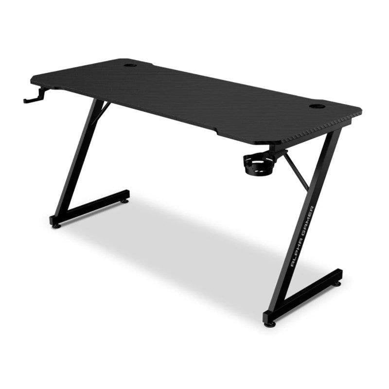 Mesa Gaming Alpha Gamer 140 cm Acero y aglomerado Gestión de cables