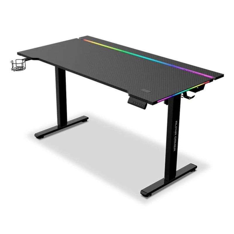 Secretária gaming Alpha Gamer Zorya 140cm aglomerado aço LED RGB
