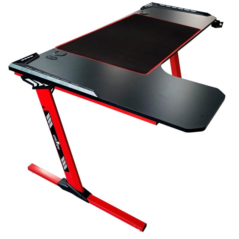 UnicView Mesa Gaming Esquinera con LED RGB 140cm