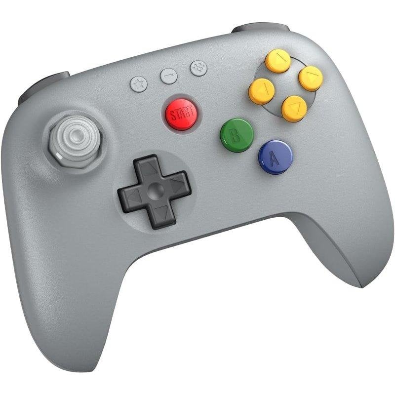 Mando inalámbrico 8BitDo 64 Bluetooth Gris clásico vibración Switch PC Android