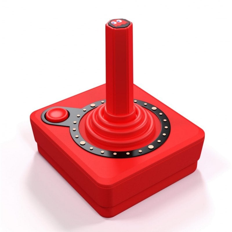 Atari CX40+ wireless joystick, Pac-Man edition, red