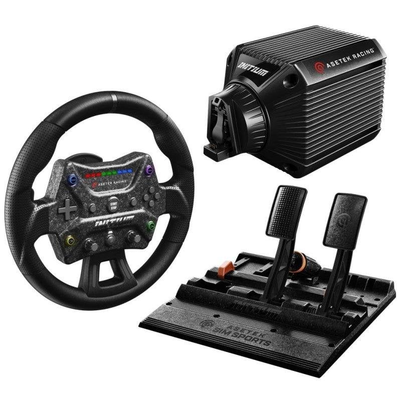 Volant Asetek Initium Racing Bundle PC Direct Drive 5.5Nm avec pédales à capteurs Hall