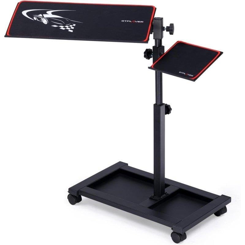 GTPLAYER Tastatur- und Mausständer höhenverstellbar 58-83 cm mit Rollen