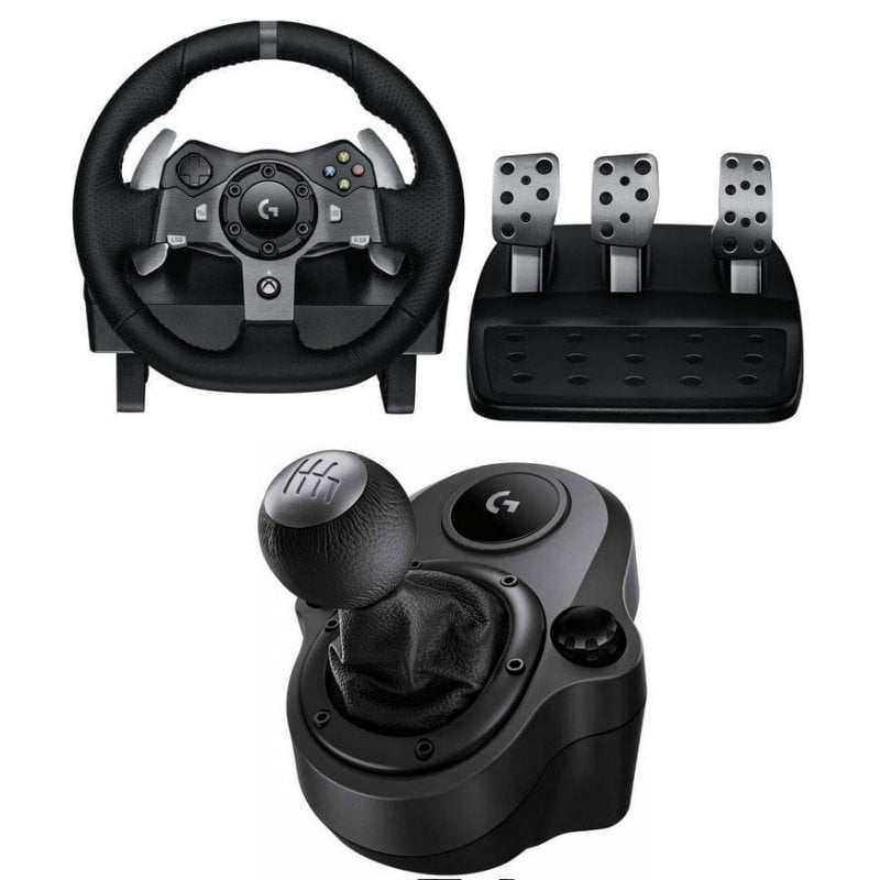 Logitech G920 Driving Force Volante y Pedales para Xbox Series/Xbox One/PC/Mac Negro + Driving Force Shifter