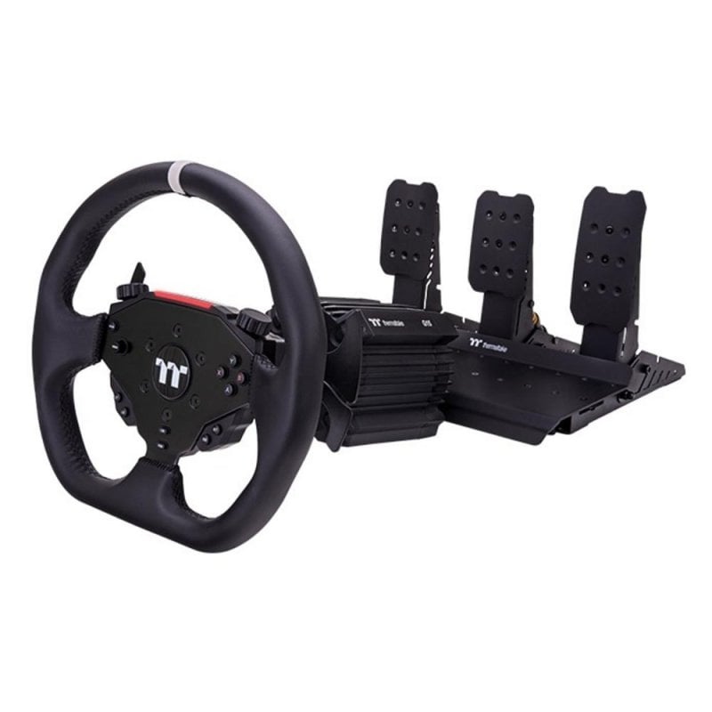 Volante Thermaltake G15 + Pedali, 1 ms, USB cablato, nero, alluminio