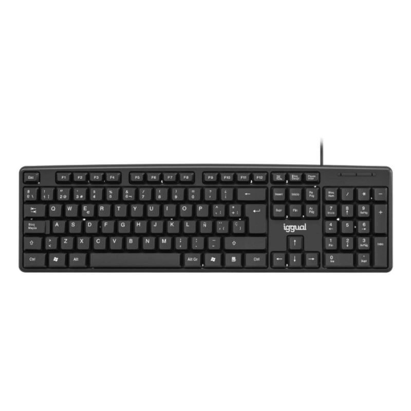 IGGUAL CK-STANDARD-105T Wired USB Full-Size QWERTY Keyboard, Black