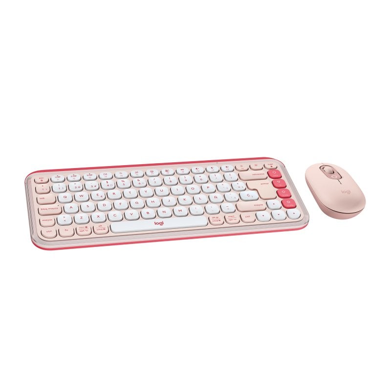 Logitech Pop Icon Combo Pack Teclado + Ratón Inalámbrico Rosa