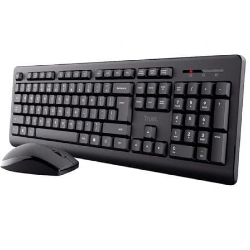 Trust Primo Wireless Deskset Pack Teclado y Ratón Inalámbricos Negro