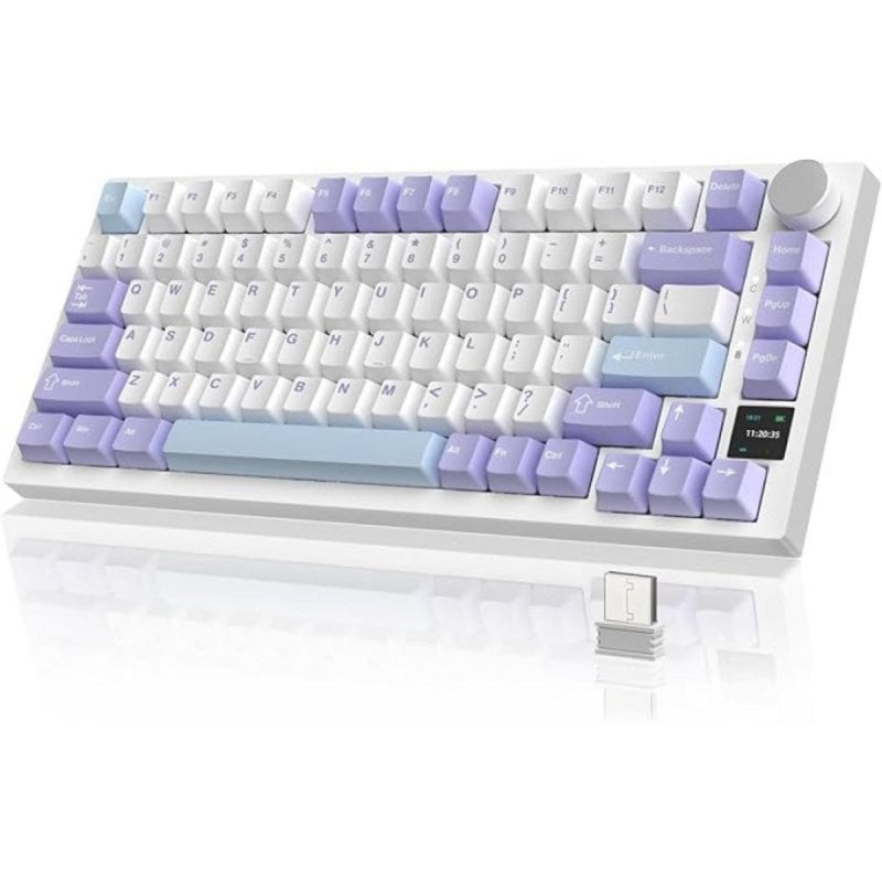 Teclado mecánico Ajazz AK820 PRO Layout ANSI 75 por ciento RGB hot-swap TFT inalámbrico