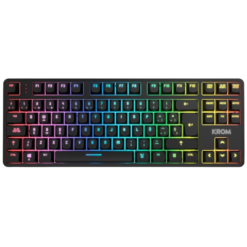 Krom Kernel PRO TKL RGB Teclado Mecánico Inalámbrico Bluetooth Switch Outemu Red Negro