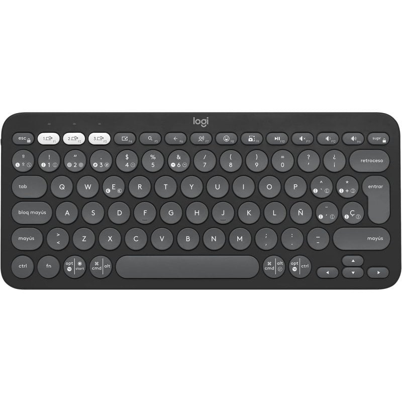 Logitech Pebble Keys 2 K380s Teclado Bluetooth Portátil Windows, macOS, iPadOS, Android, ChromeOS
