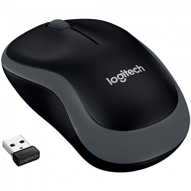 Logitech M185 Ratón Inalámbrico con Mini Receptor USB, Batería 12 Meses, Ambidiestro 1000DPI Gris