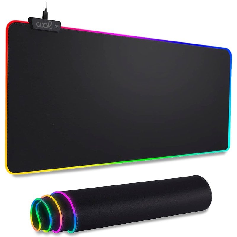 Cool black XL RGB gaming mouse pad