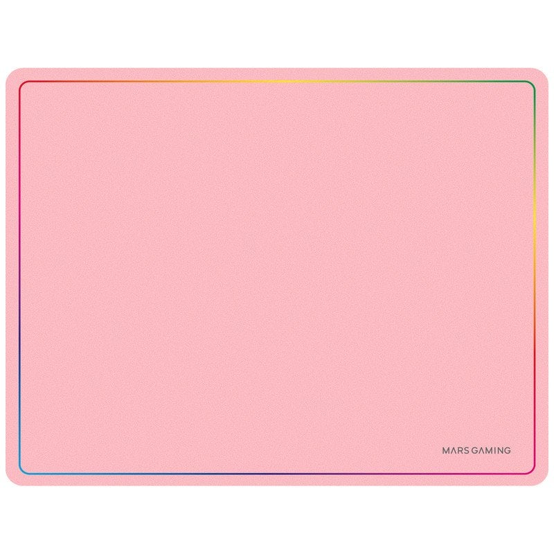 Marsgaming Mmp124 Tappetino gaming 360x260mm design arcobaleno gomma naturale e nanotessuto rosa