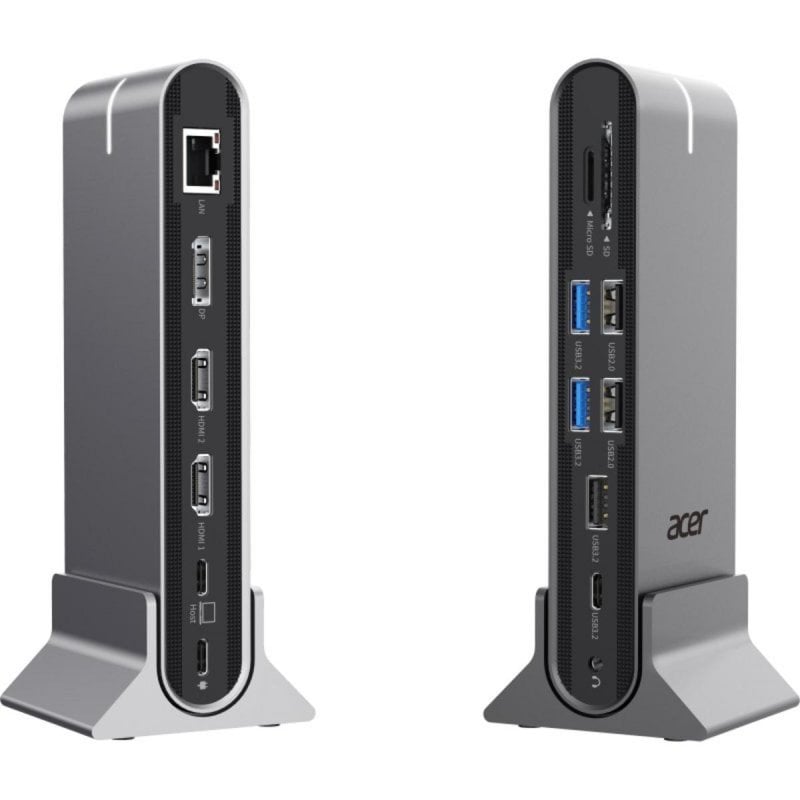Docking station Acer Dongle 15in1 USB-C PD100W HDMI 4K DP 8K vPro Silver Grey