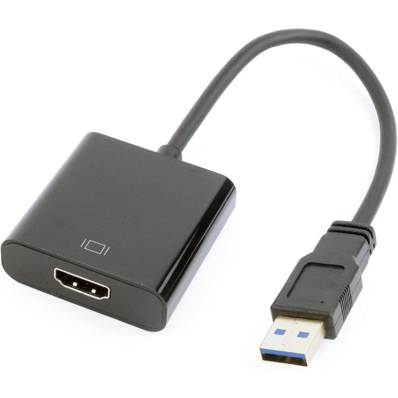 Gembird A-USB3-HDMI-02 USB-3.0-auf-HDMI-Adapter, Stecker/Buchse, schwarz
