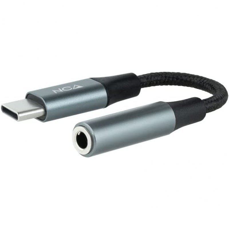 Adattatore audio Nanocable da USB-C a Jack 3.5 maschio/femmina 11cm grigio/nero
