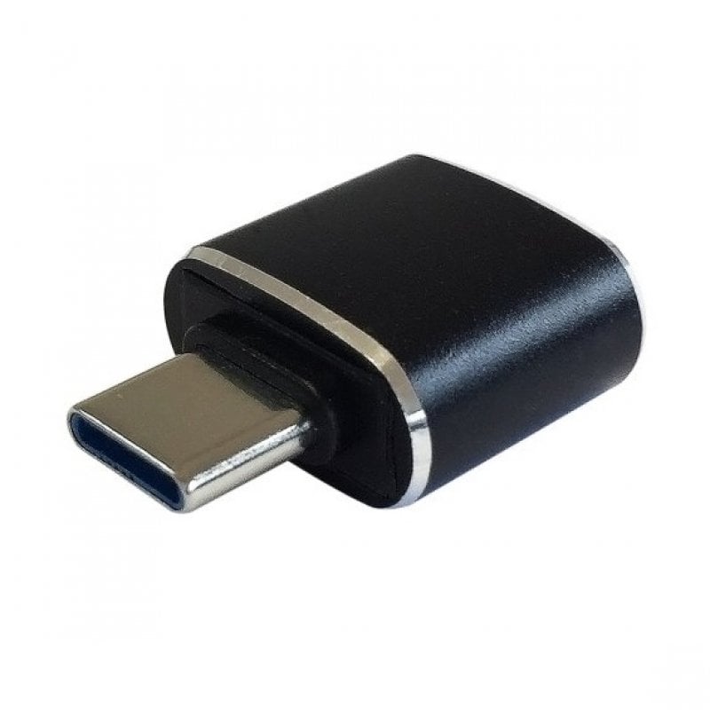 Aisens Mini adaptador USB 3.1 Gen2 USB-C macho para USB A fêmea preto