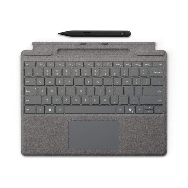 Teclado Microsoft Surface Pro Signature Keyboard Platino QWERTY Español Touchpad Alcántara
