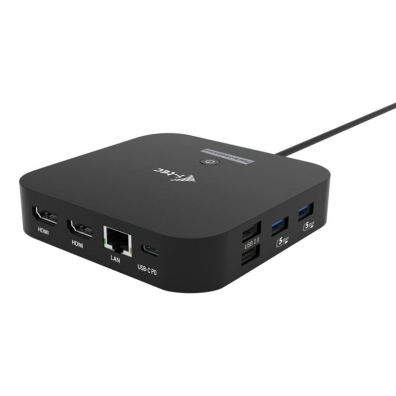Docking station I-Tec USB-C doppia HDMI 100 W PD Gigabit nera