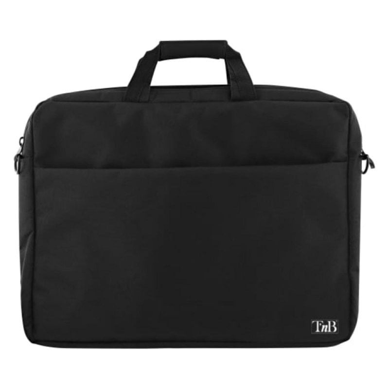 T'nB MARSEILLE 15,6" universelle Notebookhülle aus Nylon, einfarbig Schwarz, mit Griff und abnehmbarem Gurt