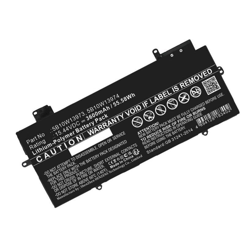 Batteria LiPo compatibile Lenovo L20C4P71, 3600mAh, 56Wh, per ThinkPad X1 Carbon e Yoga