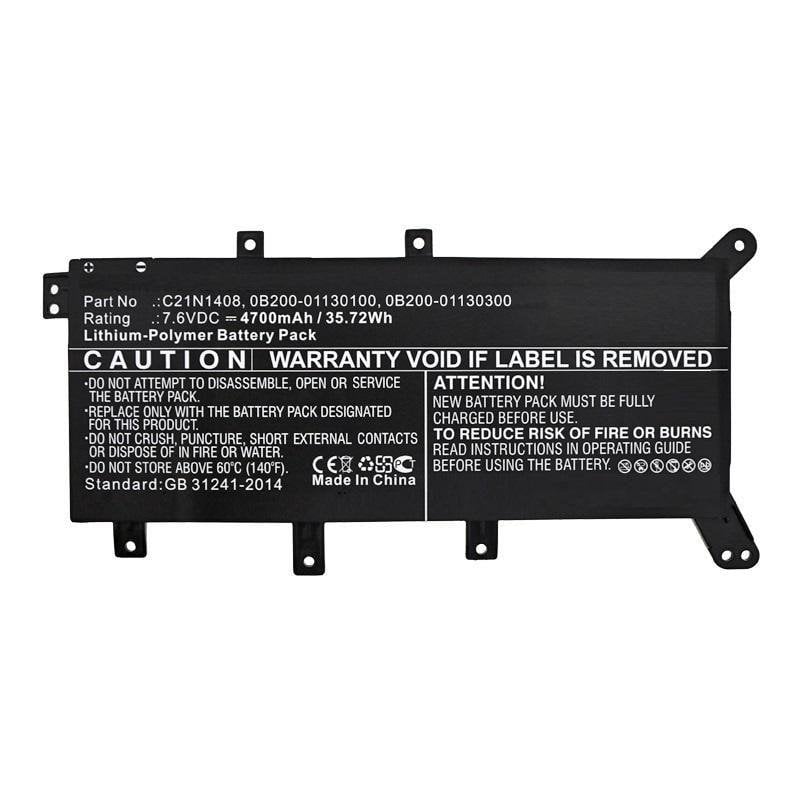 Bateria de elevada capacidade CoreParts MBXAS-BA0238 para Asus A555LJ 7,6V