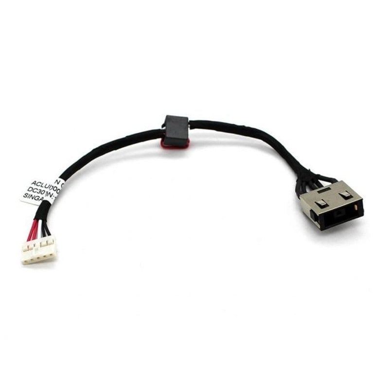 Conector de alimentação DC com cabo para portátil Lenovo IdeaPad G50-30, G50-40, G50-45, G50-50, 15.5 cm