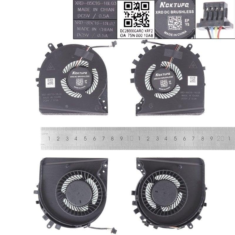 Ventiladores para portátil HP 15-DK TPN-C141