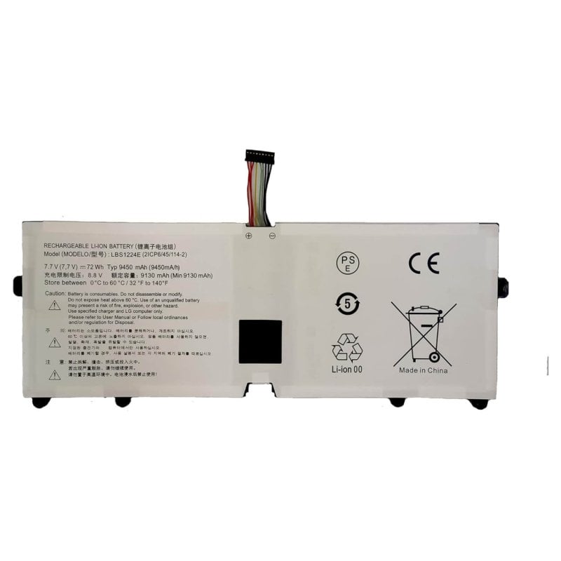 Batterie pour ordinateur portable LG Gram 2018, 13Z980, 13Z970, 14Z980, 15Z980, 15Z980-G.AA52C, LBS1224E