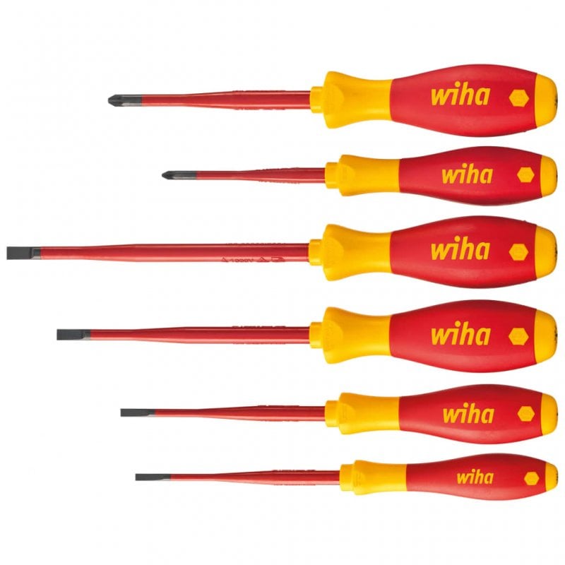 Wiha SoftFinish Electric slimFix Screwdriver Set, 6 Pieces