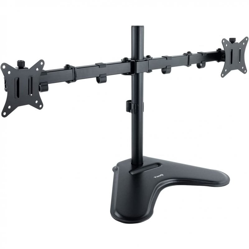 TooQ Dual-Arm Tilting and Swivelling Monitor Stand, 17"-32", VESA 100x100, Max. 9Kg
