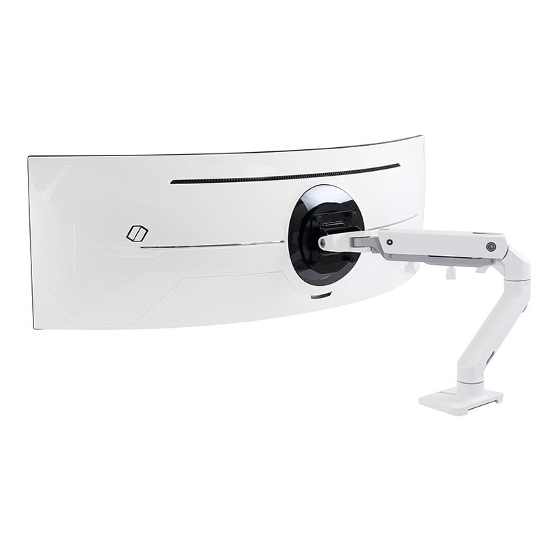 Ergotron HX Schreibtischhalterung für Monitor bis 49" VESA 100x100 Max. 19,1 kg mit HD-Gelenk Weiß